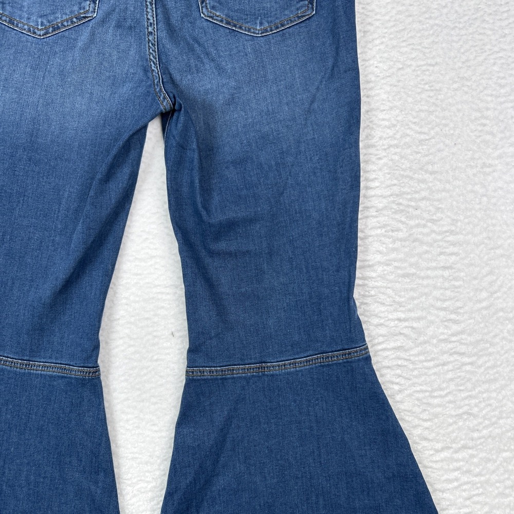 FREE PEOPLE WOMEN'S MID WASH HIGH RISE JUST FLOAT ON FLARE JEANS STRETCH 27R - Picture 9 of 15